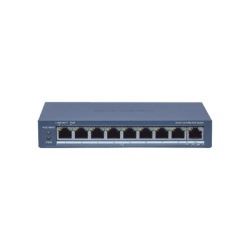 HIKVISION DS-3E1309P-EI(B) Switch Administrable PoE+ / 8 puertos 100 Mbps PoE+ / 1 puerto 1000 Mbps de Uplink / PoE hasta 300 Metros / Conexion Remota desde Hik-ParnerPro / 110 W