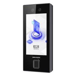 HIKVISION DS-K1T344MBFWX-E1 Terminal de Control de Acceso Facial / Triple Autenticación / 3000 Rostros / 3000 Huellas / MIFARE 13.56 MHz / Pantalla 4.5" / IP65 / PoE / Wi-Fi