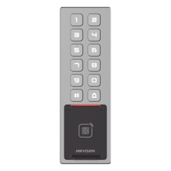 HIKVISION DS-K1T805MBFWX Teclado de Control de Acceso / Wi-Fi / Antivandálico IP65 & IK08 / Lector MIFARE 13.56 MHz / Huella / Bluetooth / 3,000 Usuarios