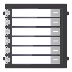 HIKVISION DS-KD-KK Módulo de Botones para Videoportero Modular / 6 Botones / Montaje Empotrado o Superficie / IP65 / Consumo 2 W