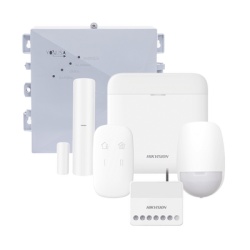HIKVISION DS-PWA48K-SYSNGV2 (AX PRO + YONUSA) KIT de Alarma AX PRO / Incluye: 1 Hub con bateria de respaldo / 1 Energizador 2500Mts Lineales / 1 Relevador 0 a 36 Vcc (Max. 5 A) con Entrada de Alarma 2