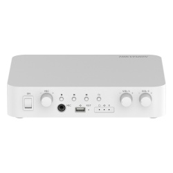 HIKVISION DS-QAE1A80G1-VB/ST Amplificador de Instalación / 2 Zonas / 40 W por Canal / Salida 70/100 V / 5 Fuentes / Control por Zona / Interfaz Web