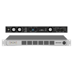 HIKVISION DS-QAPAR25-2 Amplificador de Potencia Profesional / 250W 2-Zonas / Clase D / Eficiencia 90% / Modos Estéreo y Puente / PFC de Banda Ancha / Protección Integral / 1U Compacto