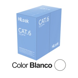 HiLook by HIKVISION NC-1LN6UU/CCA/M Cable de Red UTP Cat6 / 23 AWG / Cumple ANSI-TIA-568.2-D / RoHS 2.0 / CPR Fca / Longitud 305 Metros (1000 Pies) / PVC Blanco / Resistencia a la Traccion y Compresio