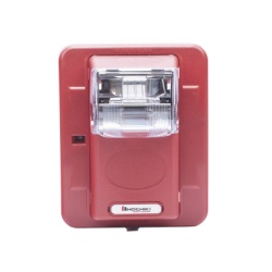 HOCHIKI HES3-24PWR Lampara Estroboscopica de Montaje en Pared 24 Vcc 15/30/60/75/110 Candelas sin Letras Color Rojo (0500-05960)