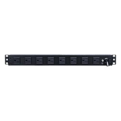 HOFFMAN DP1N191015S PDU Basico de Montaje en Rack Con 10 Salidas NEMA 5-15R y Proteccion Contra Sobretensiones Enchufe de Entrada NEMA 5-15P de 19in 1UR 15 Amp 120 Vca