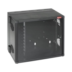 HOFFMAN EWMW242825 Gabinete AccessPlus de 12 UR Montaje en Pared de 19in Rieles Numerados y Roscados #10-32 Puerta con Ventana de Seguridad 700 mm de Ancho 637 mm de Profundidad Color Negro
