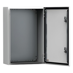 HOFFMAN MAS0604021R5 Gabinete de Uso Exterior MAS 600 x 400 x 240 mm NEMA 4/12/13; IP66; IK10 de Acero Dulce 1.5 mm con Platina de Montaje Incluida Color Gris Claro