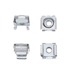 HOFFMAN P1032CN Kit de 20 Tuercas Enjauladas #10-32 Para Uso en Gabinetes o Racks con Rieles con Orificios Cuadrado de Acero Color Plateado