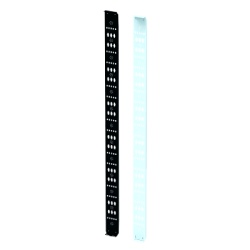 HOFFMAN PS1CLP45UB Organizador Vertical para Amarre de Cables / Acero Dulce / 2068 x 122 x 19 mm (81.4 x 4.8 x 0.75 in) / Negro Intenso RAL 9005 / Montaje sin Herramientas / Compatible con Accesorios