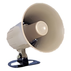 HONEYWELL HOME RESIDEO 719 Sirena electrónica autocontenida / Dos tonos: aullido y constante / 15 W / 6-14 V CD / 103 dB / 5 pulgadas de diámetro / Interior-exterior