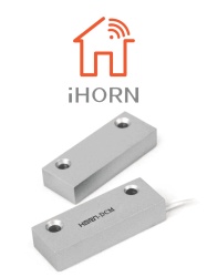HORN HOR1180002 IHORN HO03F - Contacto Magnetico Alambrico de Metal. Compatible Con DSC / RISCO / IHORN / Salida N.C.