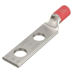 HUBBELL BURNDY HUB-YA8-C2LN Terminal de Compresion / 8 AWG CU / Dos Orificios / Tamano del Tornillo 1/2 / Espaciado de Orificios 1-3/4 / Barril Estandar / Ventana de Inspeccion / Biselado Interno / Es