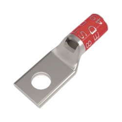 HUBBELL BURNDY HUB-YA8CL2BOX Zapata Terminal de Compresion BURNDY Canon Corto para Tornillo de 5/16" y Calibre 8 AWG.