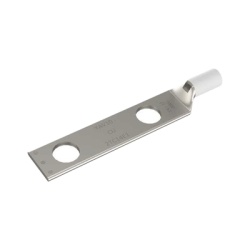 HUBBELL BURNDY HUB-YAV-102-TC14 Zapata Terminal de Compresion de Barril Largo con Doble Ojillo para Tornillo 1/4" y Cable 14-10 AWG / Espaciado de 5/8".