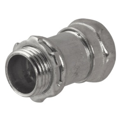 HUBBELL HUB-2904 Conector Recto Compresion de Acero Galvanizado para Pared Delgada de 1" .