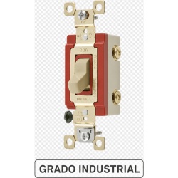 HUBBELL HUB-4902I Interruptor de Palanca 20 A 120-277 V CA/ Grado Industrial/ Color Marfil.