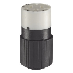 HUBBELL HUB-BRY-5269-NC Conector de 15 A 125 V CA/ 2 Polos 3 Hilos/ Grado Industrial/ Color Blanco y Negro/ NEMA 5-15R.