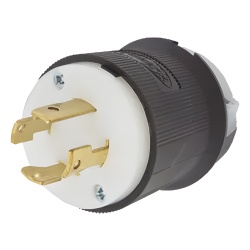 HUBBELL HUB-HBL-2721 Clavija con Bloqueo de Media Vuelta Industrial 30 A 250 V CA / 3 Polos 4 Hilos / Nema L15-30P.