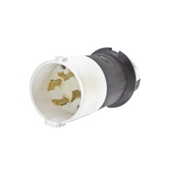 HUBBELL HUB-HBL-2741-S Clavija con Bloqueo de Media Vuelta Industrial 30 A 600 V CA / 3 Polos 4 Hilos / Nema L17-30P.