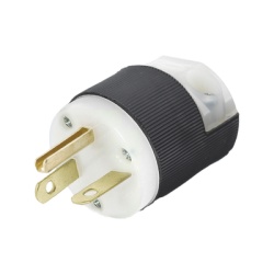 HUBBELL HUB-HBL5466C Clavija Entrada Recta/ 20 A 250 V CA/ 2 Polos 3 Hilos/ Nema 6-20 P/Grado Comercial - Industrial.