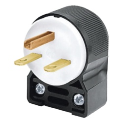 HUBBELL HUB-HBL5666CA Clavija Entrada Recta En Angulo/ 15A 250V/ 2 Polos 3 Hilos/ Nema 6-15P/ Grado Industrial- Comercial.