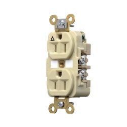 HUBBELL HUB-IG-5262I Contacto Duplex Conexion a Tierra Aislada 15A 125V/ 2 Polos 3 Hilos/ Color Marfil/ Nema 5-15R/ Grado Industrial.