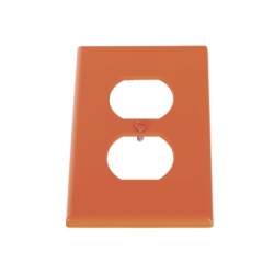 HUBBELL HUB-P80R Tapa para Contacto Duplex Color naranja.