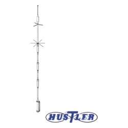 HUSTLER 5-BTV Antena HF Base Banda de 10 15 20 40 75 y 80 mts. 1000 Watt UHF Hembra No se Incluyen los Radiales de Piso.