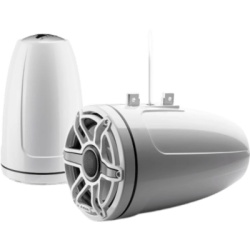 JL AUDIO 10-03282-00 Bocinas Cerradas para Torre / Coaxial 8.8" (224 mm) / 125 W RMS / Impedancia 4 Ω / Respuesta 38 Hz-20 kHz / Tweeter Cúpula de Seda 32 mm (1.25") / Cono Polipropileno con Mica / Rejilla Deportiva Blanca / Cable 16 AWG 3 m (10 ft)