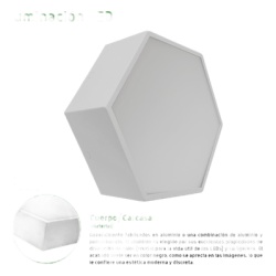 JWJ JLCR-2008-B Lámpara LED Poligonal / 18 W / 1 800 lm / 6 500 K / 140° / Montaje Sobreponer o Suspendido / 85-265V~ 50/60 Hz