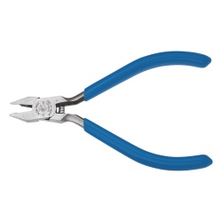 KLEIN TOOLS D230-4C Pinzas de Corte Diagonal de 10.8 cm (4") con Cortador de Cable Cinta de Niquel para uso Electronico