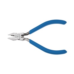 KLEIN TOOLS D230-4C Pinzas de Corte Diagonal de 10.8 cm (4") con Cortador de Cable Cinta de Niquel para uso Electronico