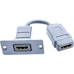 KRAMER W-H(W-HDMI)(G) Wall Plate Inserción HDMI | Conexiones HDMI | Tamaño Espacio Simple | Gris