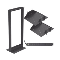 LINKEDPRO BY EPCOM KIT-ORG-24HD Kit de Rack Estandar 19" 24 UR con 2 Charolas y PDU (8 tomas). Ideal para UPS y Servidores tipo Torre.
