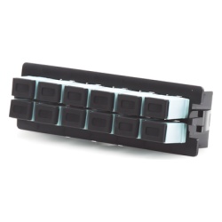 LINKEDPRO BY EPCOM LP-FO-S12-MM Placa Acopladora para Distribuidor de Fibra Optica LP-ODF-8024 Incluye 12 Acopladores SC Simplex para Fibra Multimodo (12 Fibras) - Img 2