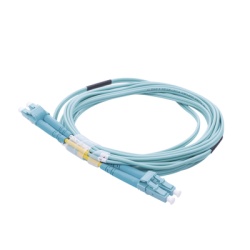 LINKEDPRO BY EPCOM LP-FOM4-LCLC-R03 Jumper de Fibra Optica Multimodo OM4 50/125 LC-LC OFNR (Riser) 2.0 mm Duplex Aqua 3 Metros (9.84 Pies)