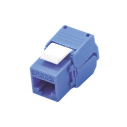 LINKEDPRO BY EPCOM LP-KJ-610-TTBU Modulo Jack Keystone Cat6 (Toolless) con Terminacion en Angulo 180 Grados Color Azul Compatible con Faceplate y Patchpanel Linkedpro