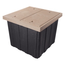 LINKEDPRO BY EPCOM LP-REG-TEL Registro de Fibra Optica Carretero 115 x 115 x 100 cm (45.28 x 45.28 x 39.37 Pulgadas) 2 Tapas Resistencia 20 Toneladas Uso Vehicular Pesado