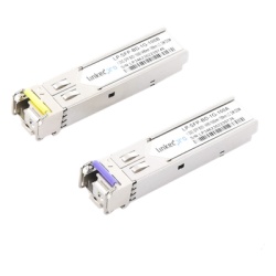 LINKEDPRO BY EPCOM LP-SFP-BD-1G-100 Transceptores Opticos Bidireccionales SFP (Mini-Gbic) / Monomodo 1490 & 1550 nm / 1.25 Gbps / 1000BASE-BX / Conector LC/UPC Simplex / DDM / Hasta 100 km / 2 Piezas