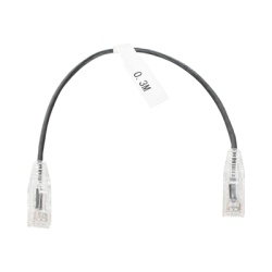 LINKEDPRO BY EPCOM LP-UT6-030-BK-28 Cable de Parcheo Slim UTP Cat6 - 30 cm (11.81 Pulgadas) Negro Diametro Reducido (28 AWG)