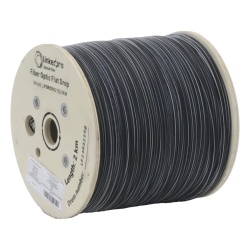 LINKEDPRO BY EPCOM LPDROPA21C/2KM Carrete de 2 Kilometros de Fibra Optica Drop Plana Interior/Exterior G.657A2 Monomodo de 1 Hilo (Unifibra) Dielectrica Forro Negro Compatible con Conectores FASC FASC