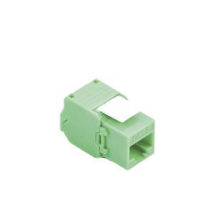 LINKEDPRO BY EPCOM LPKJ6ATTGR Modulo Jack Keystone Cat6A (Toolless) con Terminacion en Angulo 180 - Color Verde Compatible con Faceplate y Patchpanel Linkedpro
