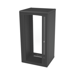 LINKEDPRO BY EPCOM SR-1924-GFP Gabinete para Montaje en Pared Puerta de Cristal Templado Cuerpo Fijo con Rack 19" de 24 Unidades