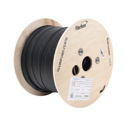 LINKEDPRO BY FIBERHOME IC-FIG8A2-2C Carrete de 1 km de Fibra Optica Aerea Mini Figura 8 G.657A2 Tipo Drop Monomodo de 2 Hilos (Bifibra) Disenada para Fusionarse Color Negro Span 80 (No Soporta Conecto