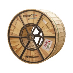 LINKEDPRO BY FIBERHOME OC-ADSS-ARMD-24C/4KM Carrete de 4 Kilometros de Fibra Optica Aerea (ADSS) G.652D Armada Anti Roedor Dielectrica Monomodo 24 Hilos Span 200 (Para instalaciones aereas en tuberia