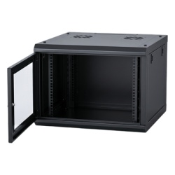 LINKEDPRO SR-19-04-GN3G Gabinete de Pared con Puerta de Cristal Templado 635mm de Profundidad 4U Rack de 19 in Acero Reforzado