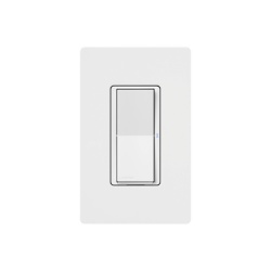 LUTRON CASETA WIRELESS DVRF5NSWH Interruptor de pared inteligente Claro on/off 120 V con neutro 5 A en LED y 600 W incandescente funciona con control Pico y Smart Hub Caseta Wireless color blanco