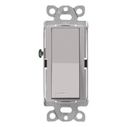 LUTRON ELECTRONICS CA1PSGRS Interruptor de un polo con paleta grande 15 A para control de luz o ventilador linea Claro