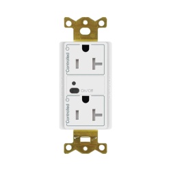LUTRON ELECTRONICS CAR2S20STRWH Receptaculo con senal inalambrica ClearConnect Lutron VIVE / 20 A control inteligente en 1 conector.